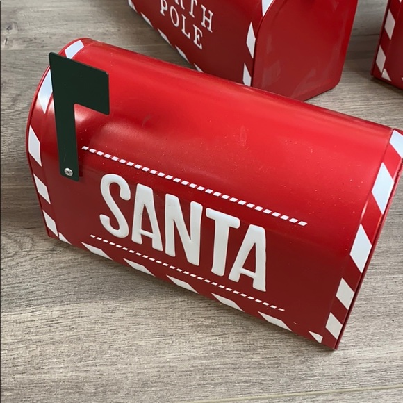 Santa North Pole Mailbox Set of 3